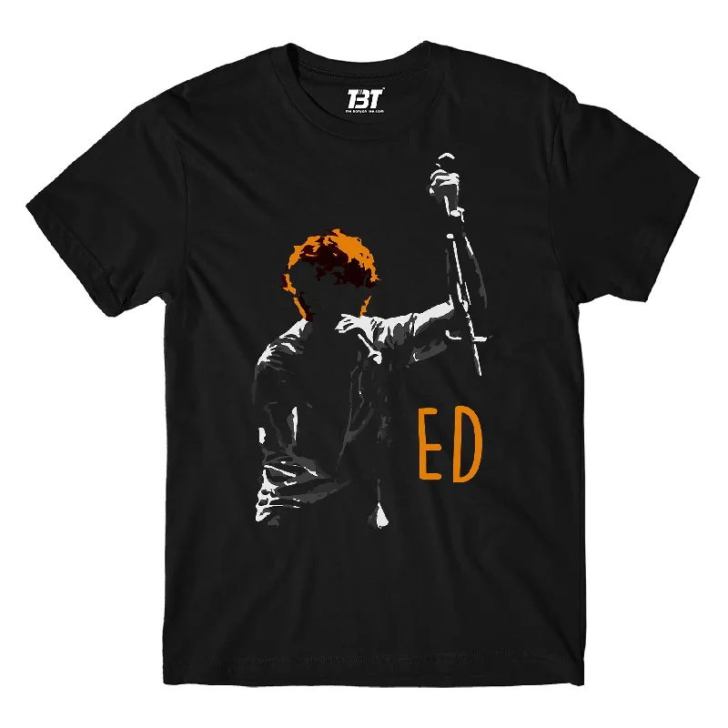 khaki eco-friendly t-shirts green -Ed Sheeran T shirt - Ed Silhouette