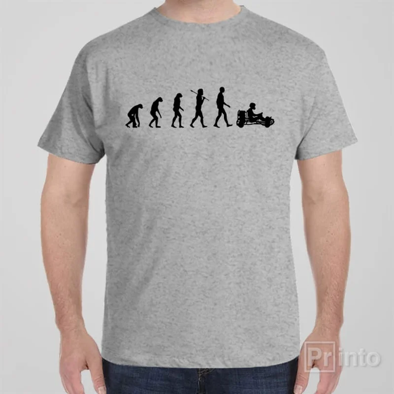 sage green cropped t-shirts chic -Evolution of Go-kart - T-shirt