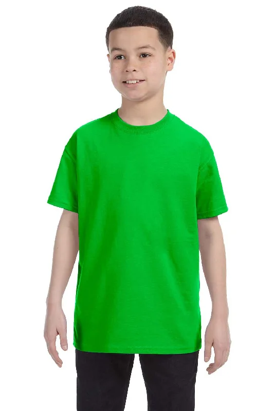 lilac performance t-shirts for gym -Gildan Youth Short Sleeve Crewneck T-Shirt - Electric Green