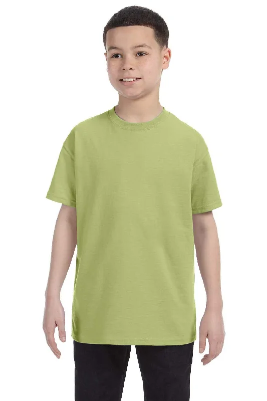 coral graphic t-shirts vibrant -Gildan Youth Short Sleeve Crewneck T-Shirt - Kiwi Green