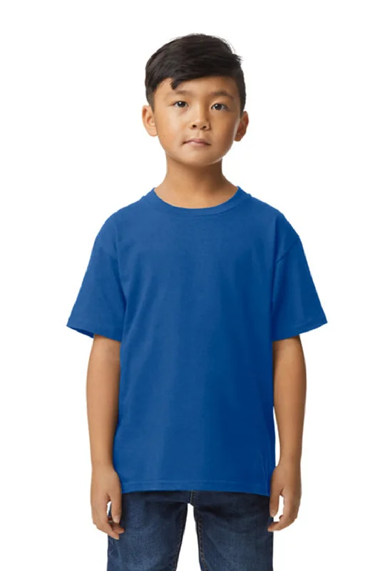 indigo crew neck t-shirts basic -Gildan Youth Softstyle Short Sleeve Crewneck T-Shirt - Royal Blue