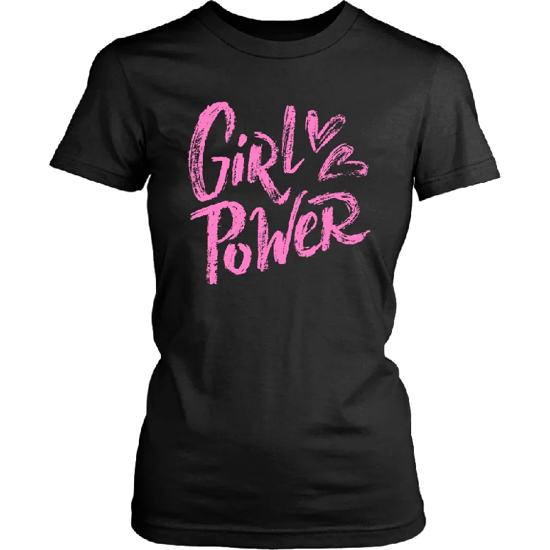 peach tie-front t-shirts cute -GIRL POWER Women's Short Sleeve T-Shirt