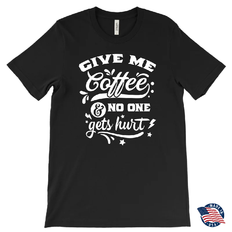 coral oversized t-shirts relaxed -Give me Coffee and No One Gets Hurt Men's T-Shirt