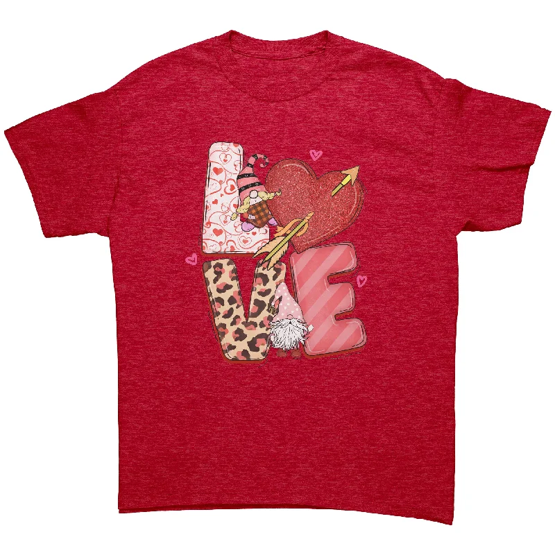 coral abstract t-shirts artsy -Gnomes LOVE Graphic Unisex T-Shirt