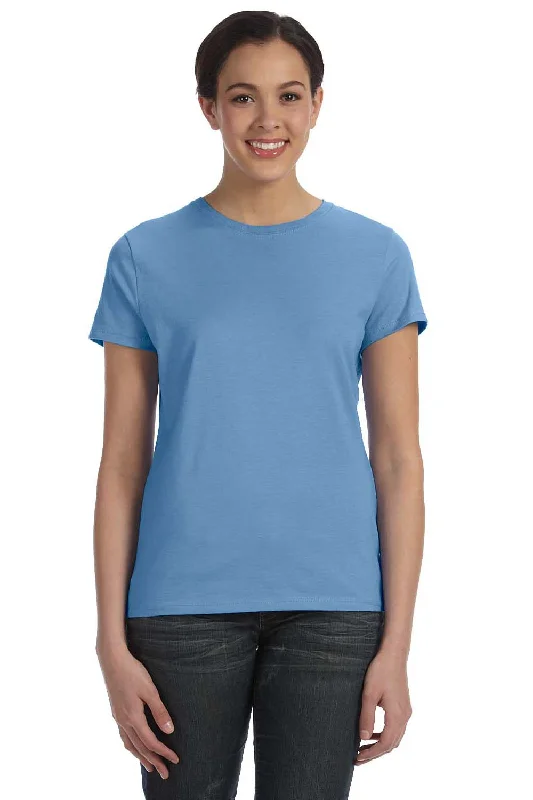 soft beige workout t-shirts breathable -Hanes Womens Nano-T Short Sleeve Crewneck T-Shirt - Carolina Blue