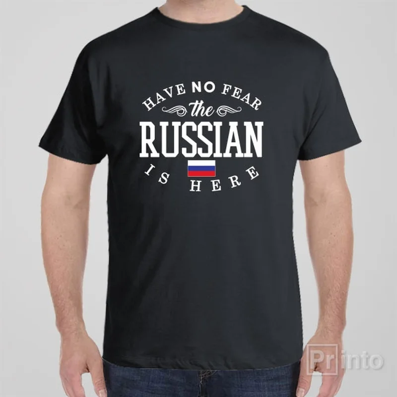 khaki sports logo t-shirts active -Have no fear, The Russian is here - T-shirt