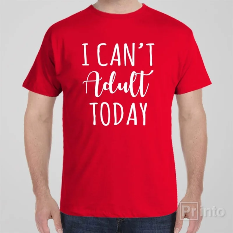 coral festival t-shirts trendy -I can't adult today - T-shirt