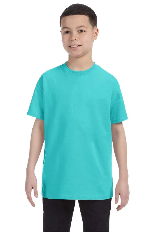 maroon eco cotton t-shirts green -Jerzees Youth Dri-Power Moisture Wicking Short Sleeve Crewneck T-Shirt - Scuba Blue