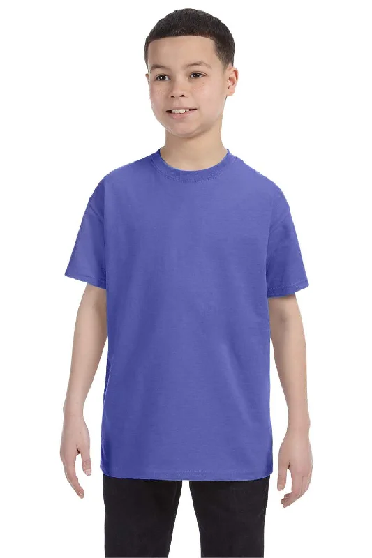 sage green tie-dye t-shirts funky -Jerzees Youth Dri-Power Moisture Wicking Short Sleeve Crewneck T-Shirt - Violet