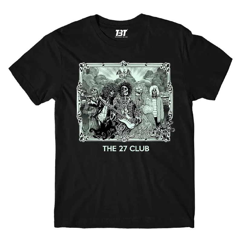 burnt orange vintage wash t-shirts casual -Jimi Hendrix T shirt - The 27 Club