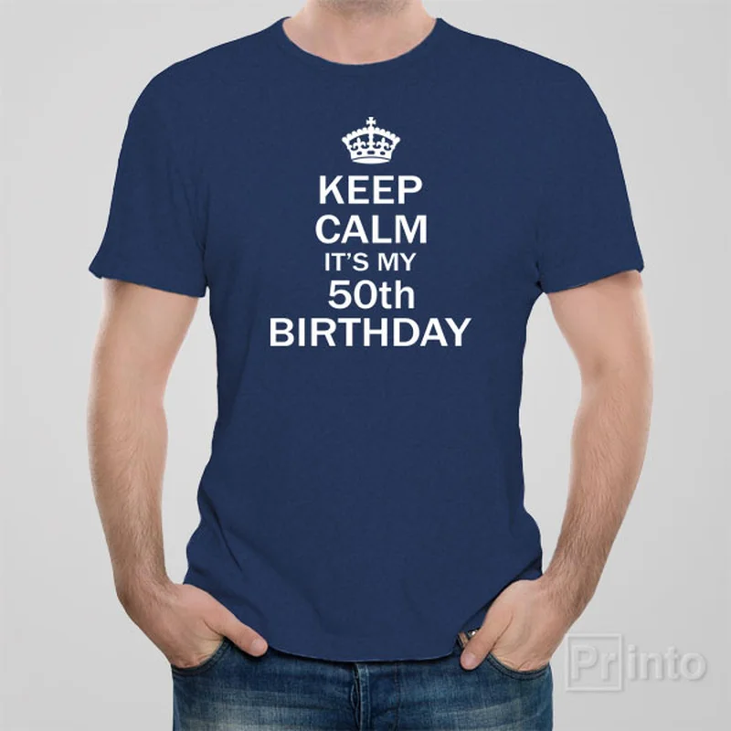 lilac festival t-shirts trendy -Keep calm it's my 50th birthday