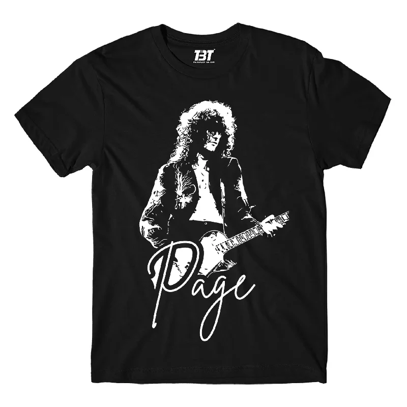 olive slim fit t-shirts sharp -Led Zeppelin T shirt - Page