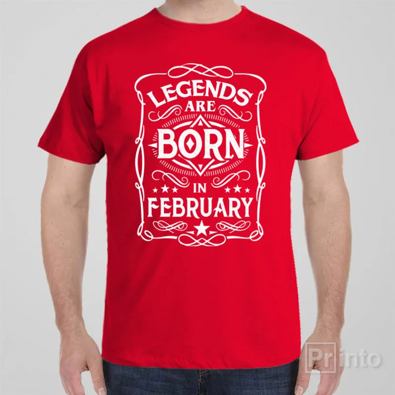 coral tie-front t-shirts cute -Legends are born in February - T-shirt