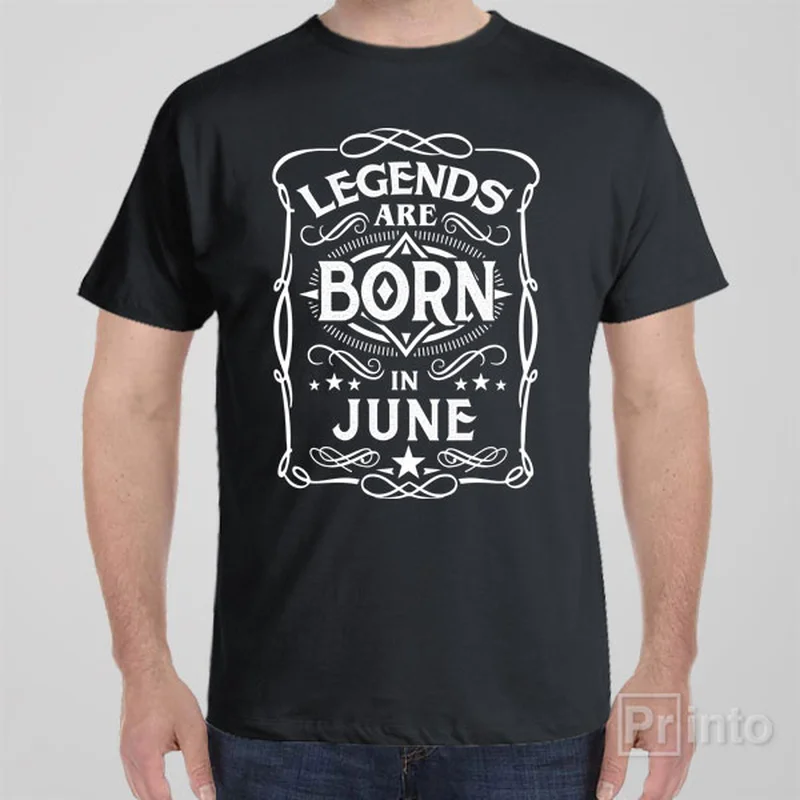 peach henley t-shirts smart -Legends are born in June - T-shirt