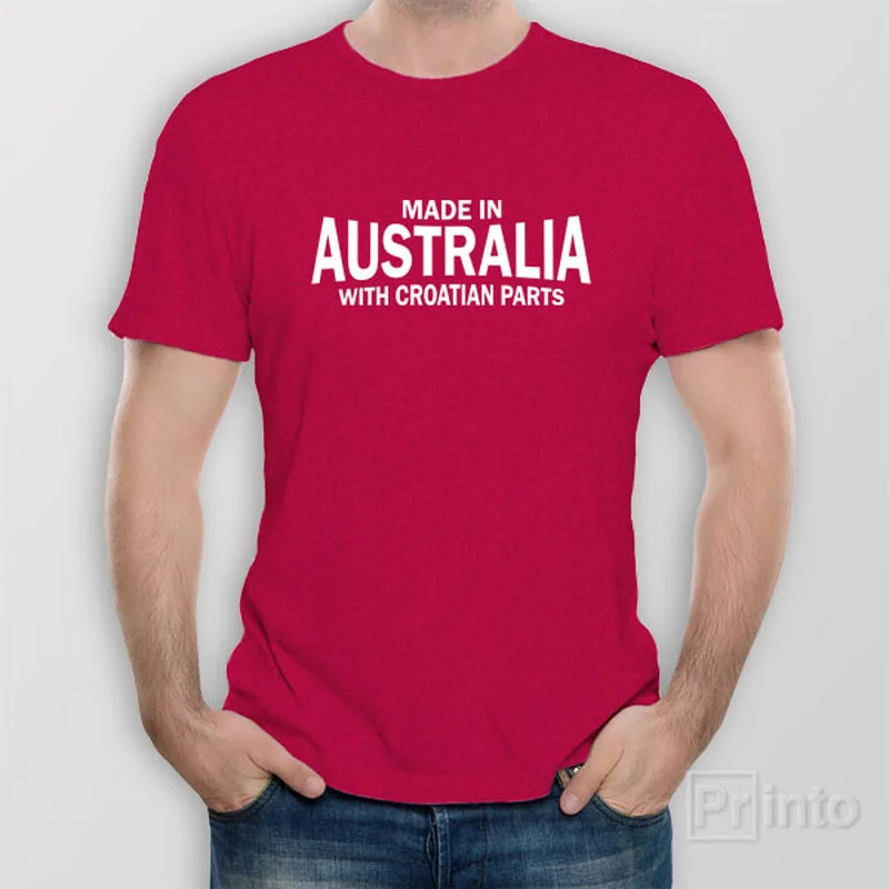 burnt orange slim fit t-shirts sleek -Made in Australia with Croatian parts - T-shirt