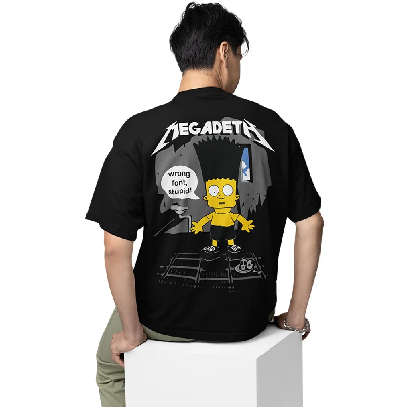 heather grey henley t-shirts smart -Megadeth Oversized T shirt - Wrong Font