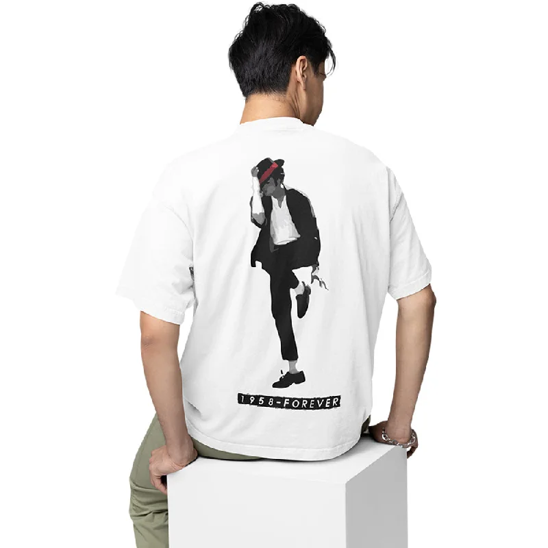 heather grey slim fit t-shirts sleek -Michael Jackson Oversized T shirt - 1958 - Forever