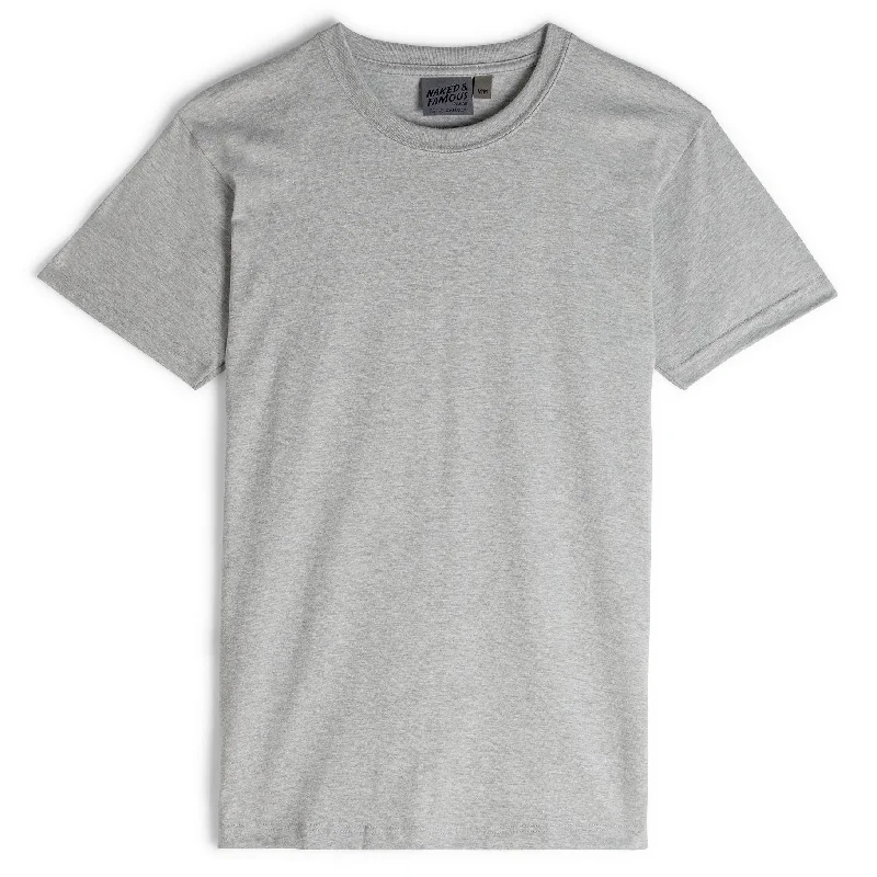 taupe workout t-shirts breathable -Circular Knit T-Shirt - Heather Grey‎