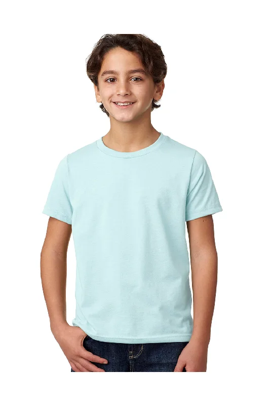 teal festival t-shirts trendy -Next Level Youth CVC Jersey Short Sleeve Crewneck T-Shirt - Ice Blue