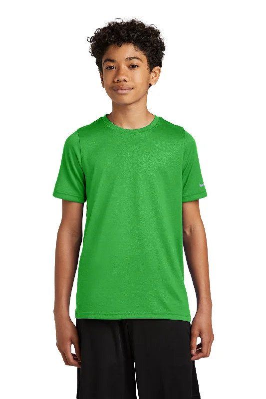 coral festival t-shirts trendy -Nike Youth rLegend Dri-Fit Moisture Wicking Short Sleeve Crewneck T-Shirt - Apple Green