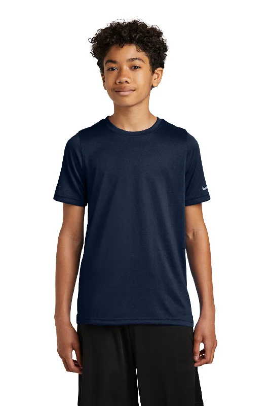 maroon eco cotton t-shirts green -Nike Youth rLegend Dri-Fit Moisture Wicking Short Sleeve Crewneck T-Shirt - College Navy Blue