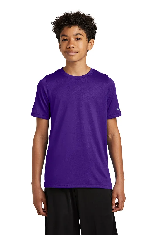 sage green slim fit t-shirts sleek -Nike Youth rLegend Dri-Fit Moisture Wicking Short Sleeve Crewneck T-Shirt - Court Purple