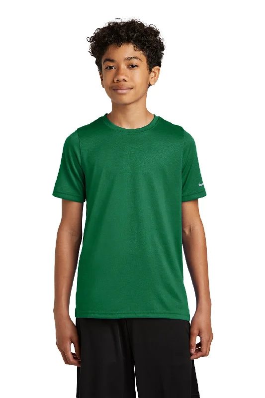 navy blue long sleeve t-shirts cozy -Nike Youth rLegend Dri-Fit Moisture Wicking Short Sleeve Crewneck T-Shirt - Gorge Green