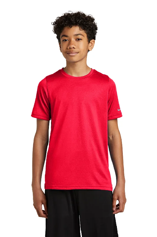 indigo eco-friendly t-shirts green -Nike Youth rLegend Dri-Fit Moisture Wicking Short Sleeve Crewneck T-Shirt - University Red