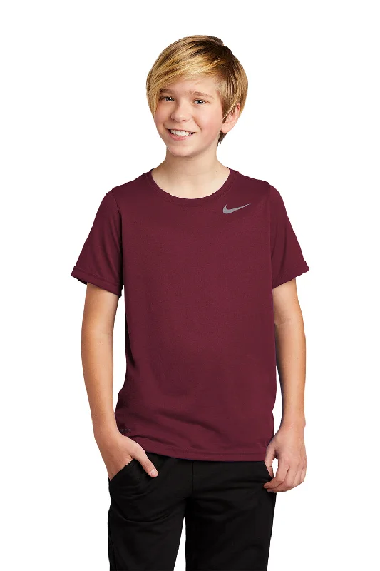 sage green tie-dye t-shirts funky -Nike Youth Team rLegend Dri-Fit Moisture Wicking Short Sleeve Crewneck T-Shirt - Deep Maroon