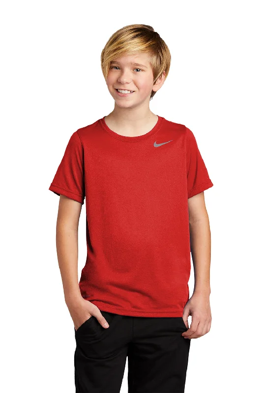 coral lightweight t-shirts summer -Nike Youth Team rLegend Dri-Fit Moisture Wicking Short Sleeve Crewneck T-Shirt - University Red