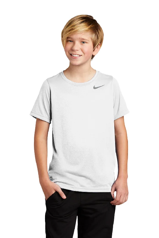 olive pocket t-shirts versatile -Nike Youth Team rLegend Dri-Fit Moisture Wicking Short Sleeve Crewneck T-Shirt - White