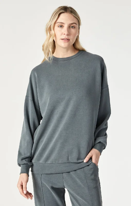 soft beige cropped t-shirts chic -OVERSIZED SWEATSHIRT IN URBAN CHIC