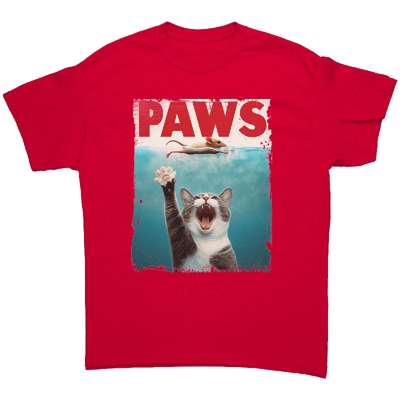 lilac quote t-shirts witty -PAWS Cat Jaws Humorous Unisex T-Shirt