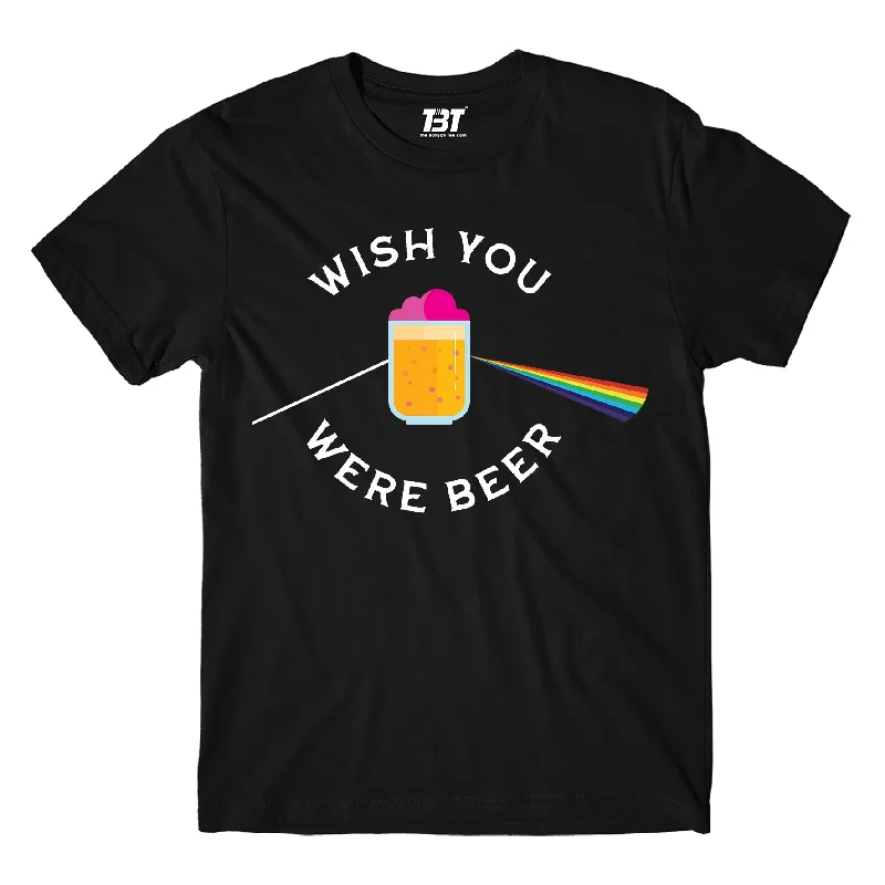 burnt orange performance t-shirts for running -Pink Floyd T shirt - Wish You Were Beer