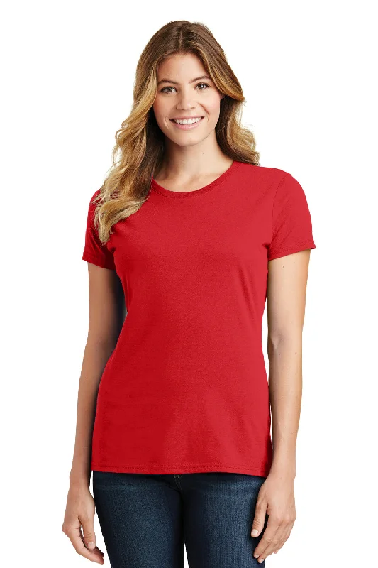 coral graphic t-shirts vibrant -Port & Company Womens Fan Favorite Short Sleeve Crewneck T-Shirt - Bright Red