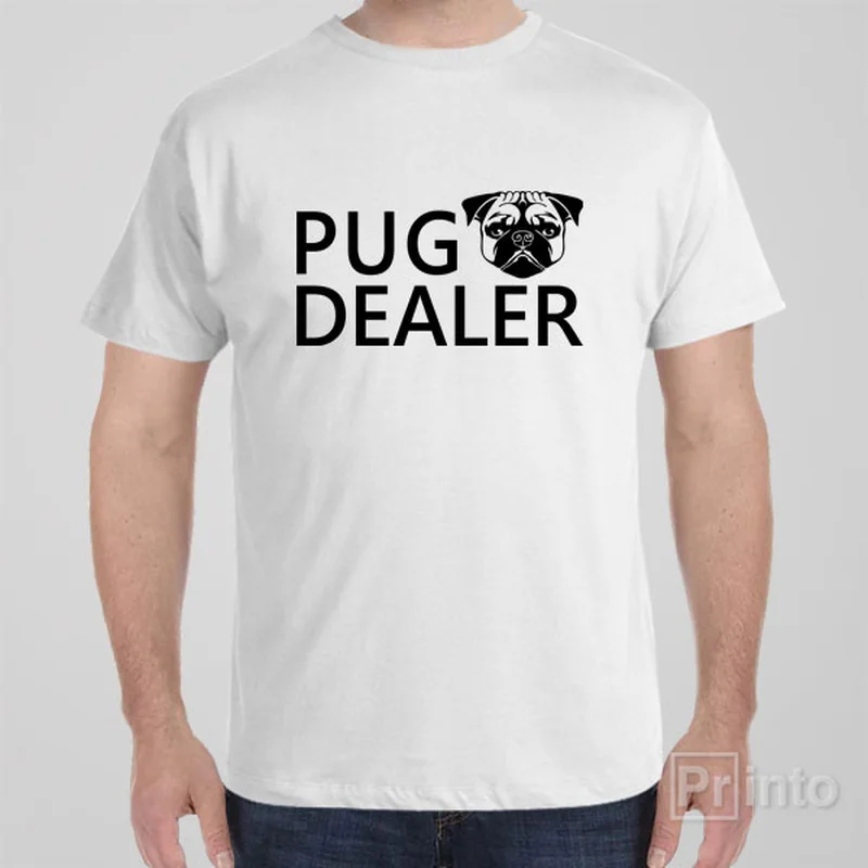 peach henley t-shirts smart -Pug dealer - T-shirt