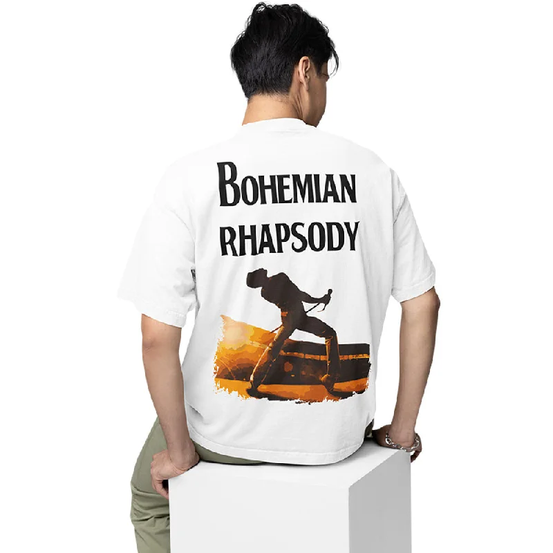 heather grey camo t-shirts rugged -Queen Oversized T shirt - Bohemian Rhapsody