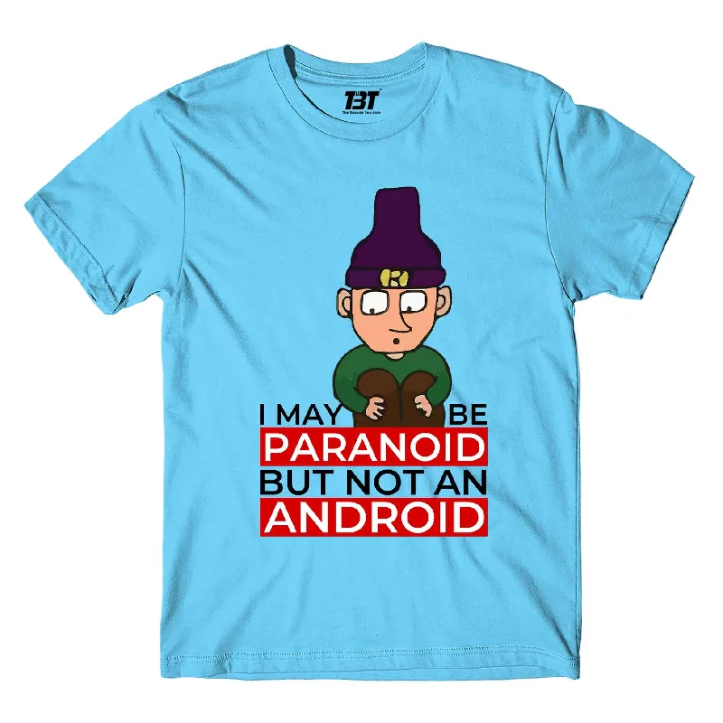 maroon longline t-shirts modern -Radiohead T shirt - Paranoid Android