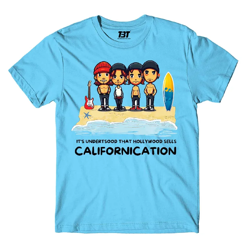 peach lightweight t-shirts summer -Red Hot Chili Peppers T shirt - Hollywood Sells Californication