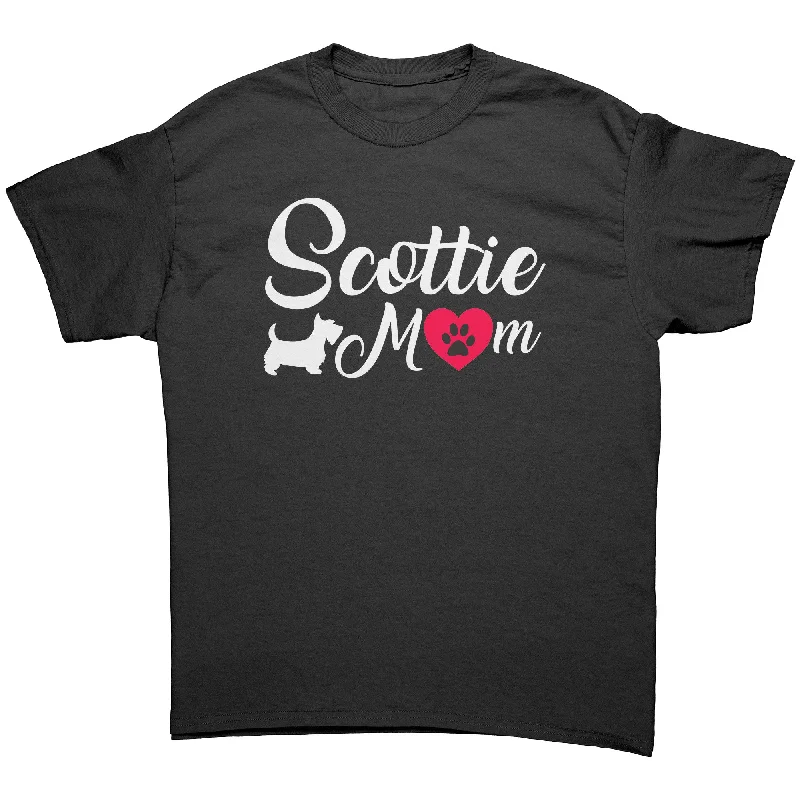 peach tie-front t-shirts cute -Scottie Mom Unisex T-Shirt