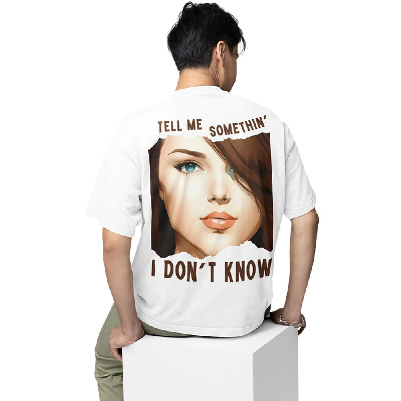 peach quote t-shirts witty -Selena Gomez Oversized T shirt - Tell Me Something I Don't Know