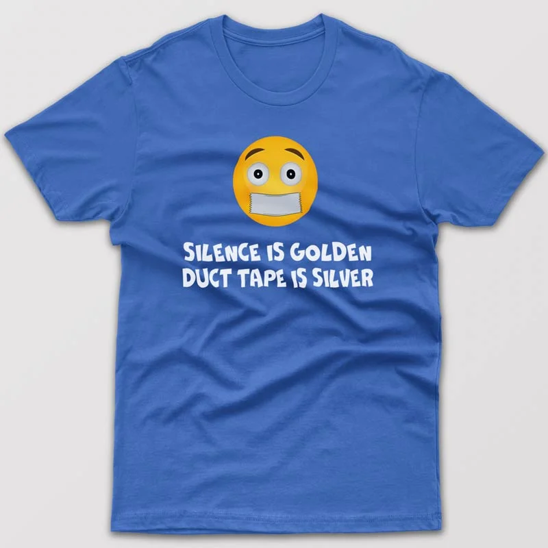 olive cropped t-shirts chic -Silence is golden Duct tape is silver - T-shirt