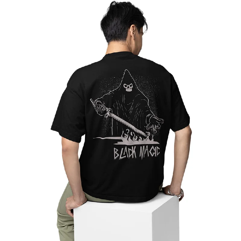 navy blue quote t-shirts witty -Slayer Oversized T shirt - Black Magic