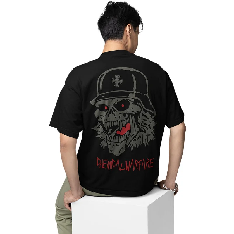 heather grey performance t-shirts for gym -Slayer Oversized T shirt - Chemical Warfare