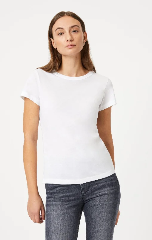 lilac pocket t-shirts versatile -SLIM CREW NECK T-SHIRT IN WHITE