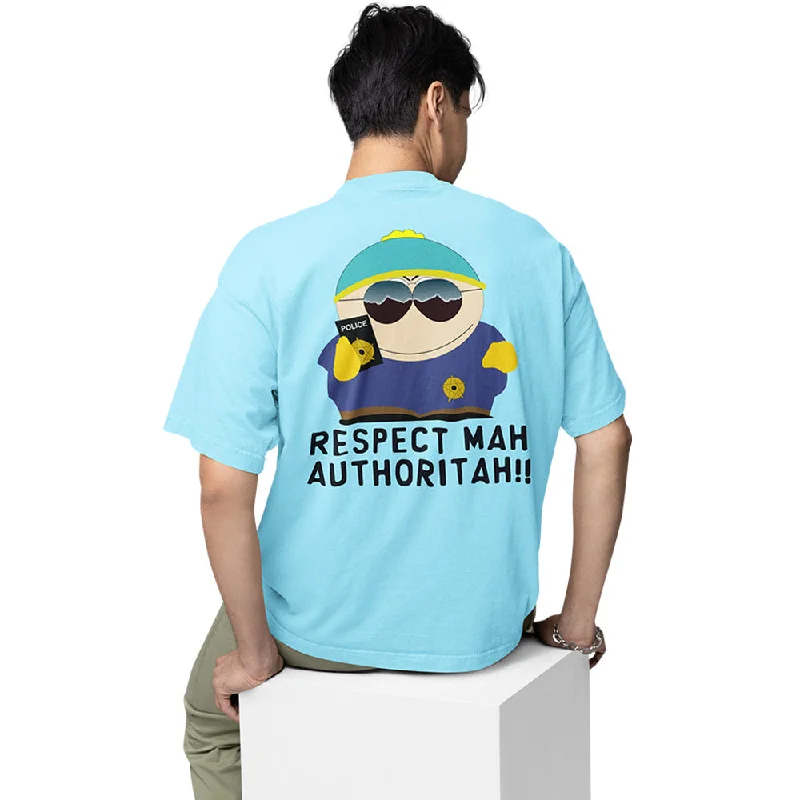 soft beige workout t-shirts breathable -South Park Oversized T shirt - Respect Mah Authoritah