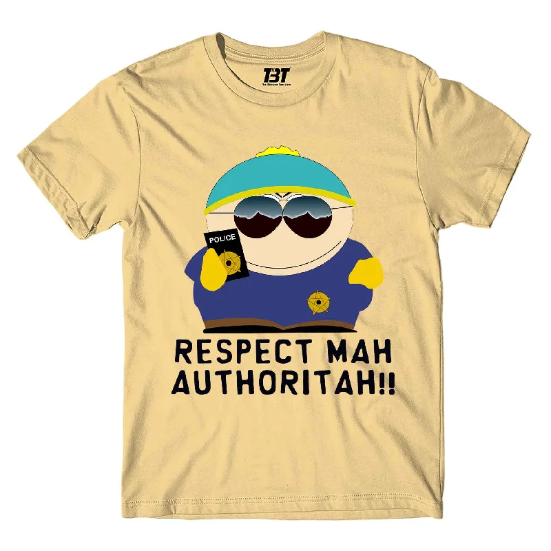 peach lightweight t-shirts summer -South Park T shirt - Respect Mah Authoritah