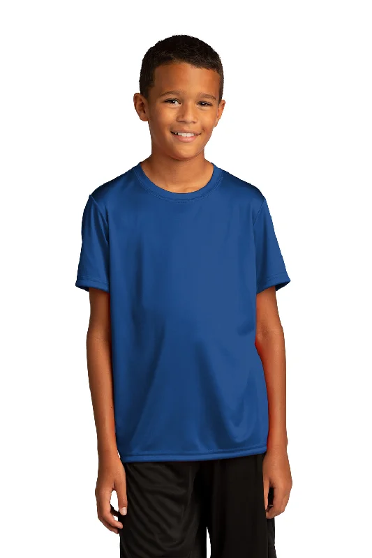 maroon longline t-shirts modern -Sport-Tek Youth Re-Compete Moisture Wicking Short Sleeve Crewneck T-Shirt - True Royal Blue