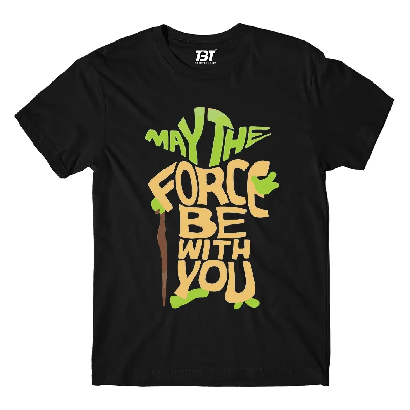 coral ribbed t-shirts textured -Star Wars T shirt - May The Force Be With You