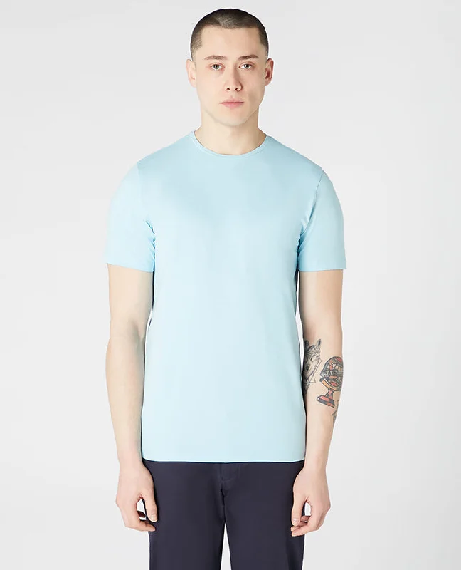 lilac pocket t-shirts versatile -Tapered Fit Cotton-Stretch T-Shirt